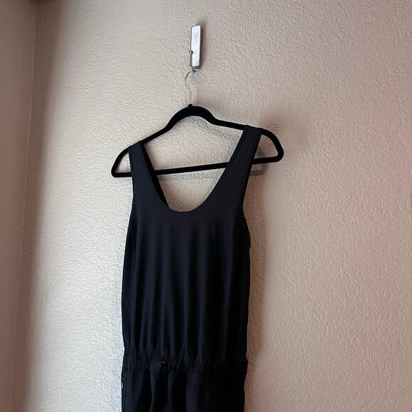 Patagonia Women’s Fleetwith Dress Black Sleeveless Drawstring Small Criss Cross - Picture 3 of 9